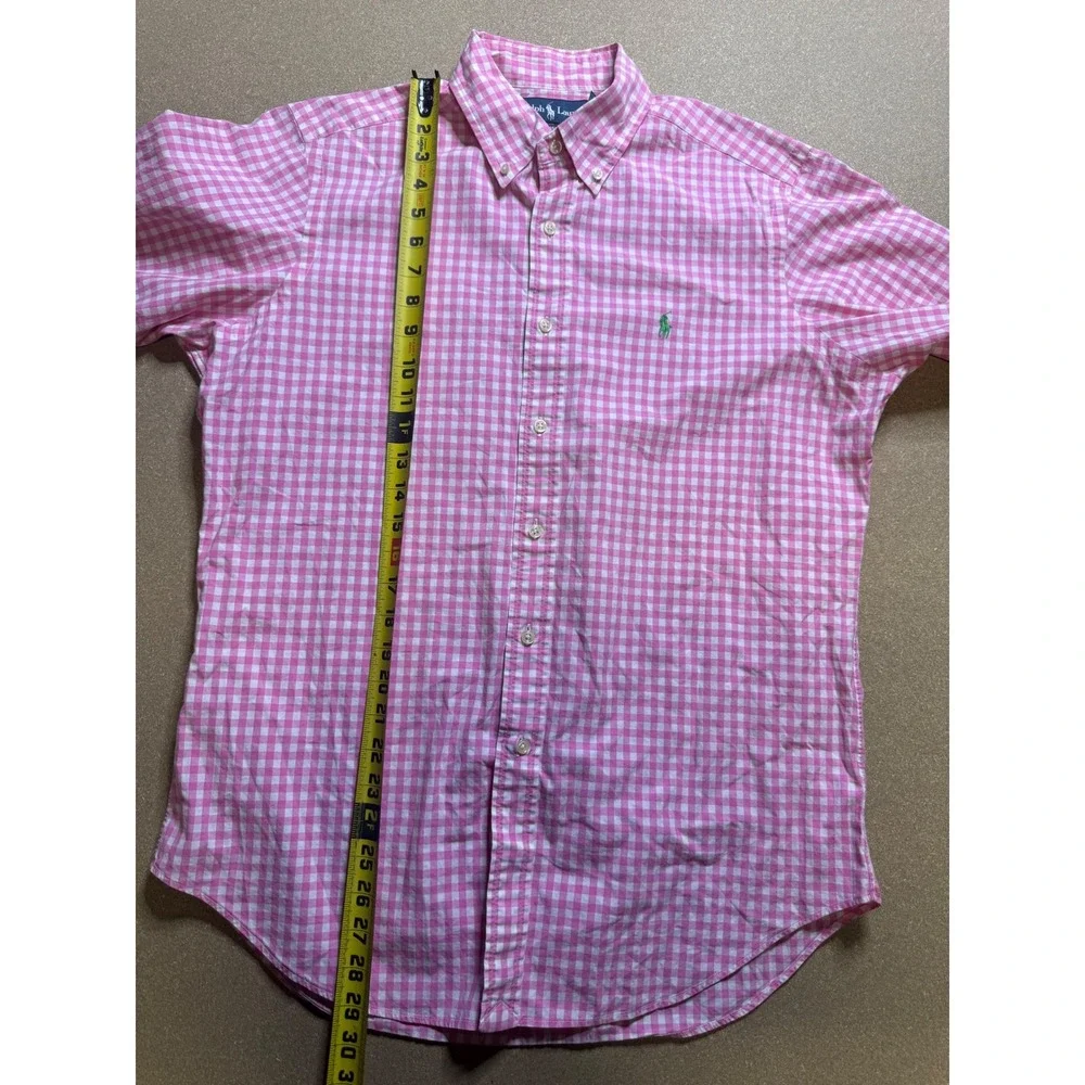 Ralph‎ Lauren Classic Fit Pink Gingham Check Short Sleeve Shirt Kids